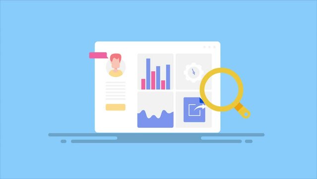 Project management tool, team collaboration and communication, message, admin panel, task status with visual workflow, kanban concept, video animation.