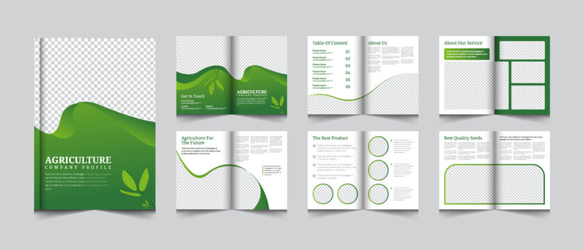 Agriculture project brochure design template, annual report brochure flyer design,  vector illustration eps 10