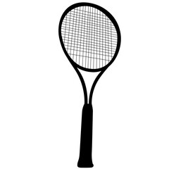 Silhouette of a tennis racket
