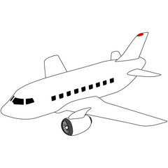 illustration of jet airliner airplane