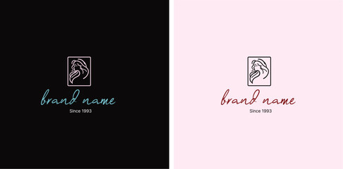 Woman Beauty logo concept vector