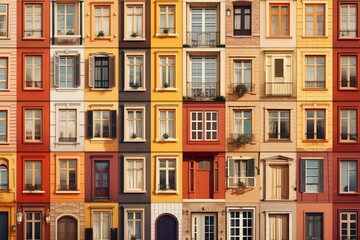 Image of multi house windows and doors