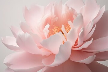 Fototapeta na wymiar a large pink flower with a white center on a white background with a light reflection in the center of the flower and the center of the flower. generative ai