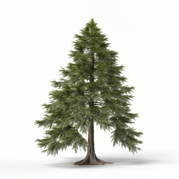 Abies religiosa tree isolated on white background, Generative AI