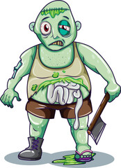 Zombie kids including different heads and horror flesh