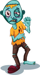 Fototapeta premium Zombie kids including different heads and horror flesh