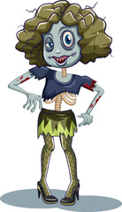 Zombie kids including different heads and horror flesh