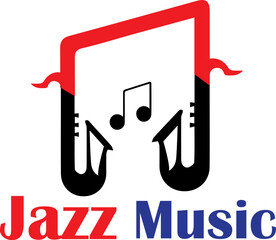 jazz music with black tone icon

