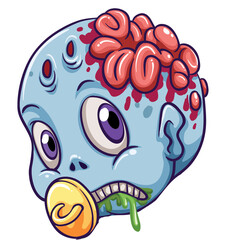 Zombie kids including different heads and horror flesh