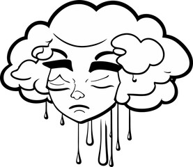 angel and devil heads