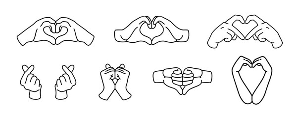 ハートのハンドサインのコレクション