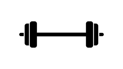 Vector element of Barbell, Glyph icon.