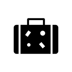 Vector element of Luggage, Glyph icon.