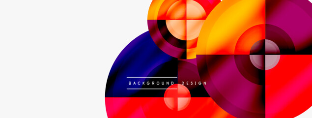 Creative circle geometric abstract background