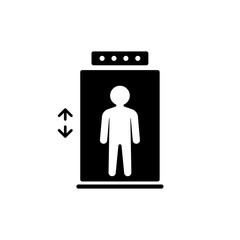 Vector element of the Elevator, Glyph icon.