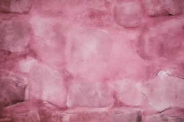 Texture background grunge old pink magenta stone wall full frame