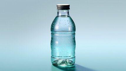 Naklejka premium Transparent water bottle, environmental and water protection, drinking is good for your health