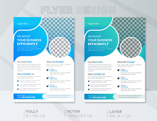 Creative Business flyer design template, Modern corporate poster design, professional a4 leaflet design vector, Brochure cover design for print