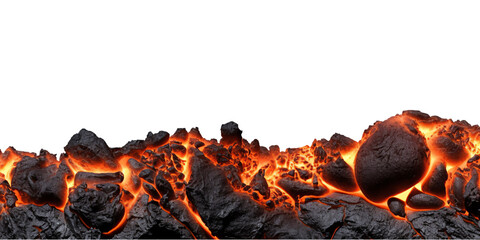 Lava volcano isolated - Generative AI