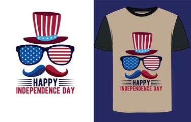 4th of July T-shirt design and U S A