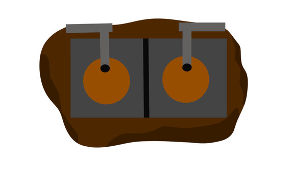vector illustration of Septic Tank diagram.