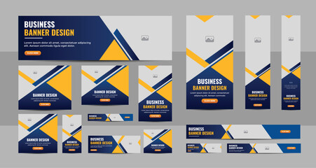 Creative Web Banner Layout Set, Business banner web template bundle design, Social Media Cover ads banner, flyer, invitation card