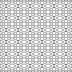 Black and white abstract vector image. Stylish texture with figures from lines for web page, textures, card, poster, fabric, textile. Monochrome graphic repeating design. Monochrome pattern.