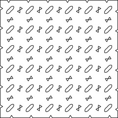 Black and white abstract vector image. Stylish texture with figures from lines for web page, textures, card, poster, fabric, textile. Monochrome graphic repeating design. Monochrome pattern.