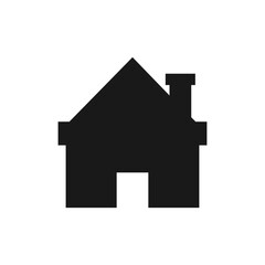 House Home Flat Silhouette Location Address Icon Vector Illustration