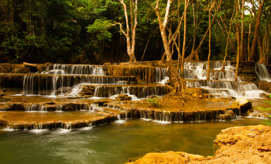 Fototapeta na wymiar Huay Mae Kamin waterfall