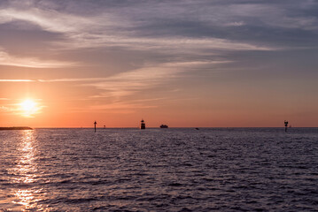 Fototapeta na wymiar Sunset in Clearwater Beach, Florida. USA