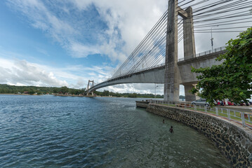 Japanese Friendship Bridge in Koror, Palau. Micronesia