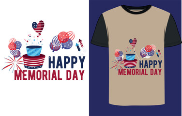 4th of July T-shirt design and U S A