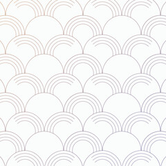 Linear vector pattern, repeating linear half circle or wave in Japanese styles, pattern is clean for fabric, printing, wallpaper. Pattern is on swatches panel