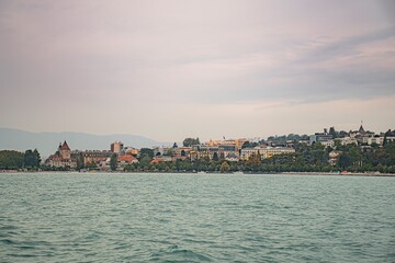 Fototapeta premium view of the little town