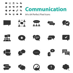 set of speech bubble icons, communication, talk, chat