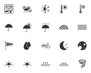 set of weather icons, cloud, forecast