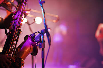 sax playing in a concert
