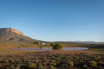 Rural scene showing Maskam Mountain near Vanrhgynsdorp. Western Cape. South Africa