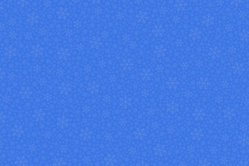 Snowflakes on blue background, various sizes. Winter or Christmas decor. Wallpaper