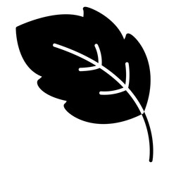 Illustration of Leaf design Glyph Icon