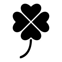 Illustration of Clover Leaf design Glyph Icon