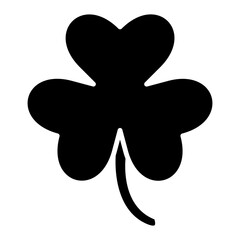 Illustration of Clover Leaf design Glyph Icon