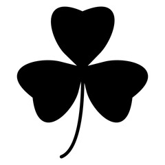 Illustration of Clover Leaf design Glyph Icon