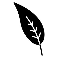 Illustration of Leaf design Glyph Icon