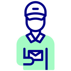 mail carrier avatar vetcor icon