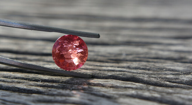 Red gems, close-up shots ruby gemstones for jewelry