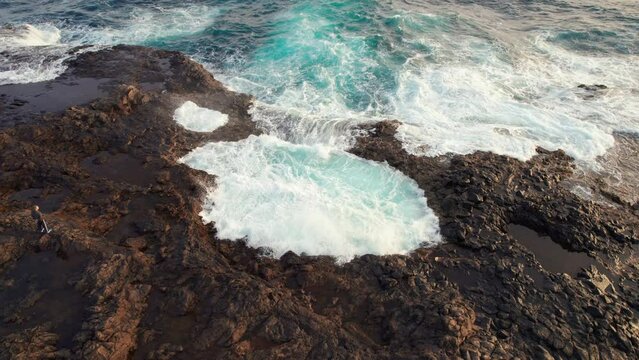 El Bufadero de La Garita on Las Palmas, Gran Canarias island, Spain.