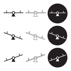 seesaw icon vector