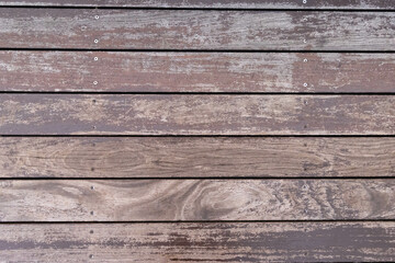 Horizontal brown wooden panel background with wood grain, copy space